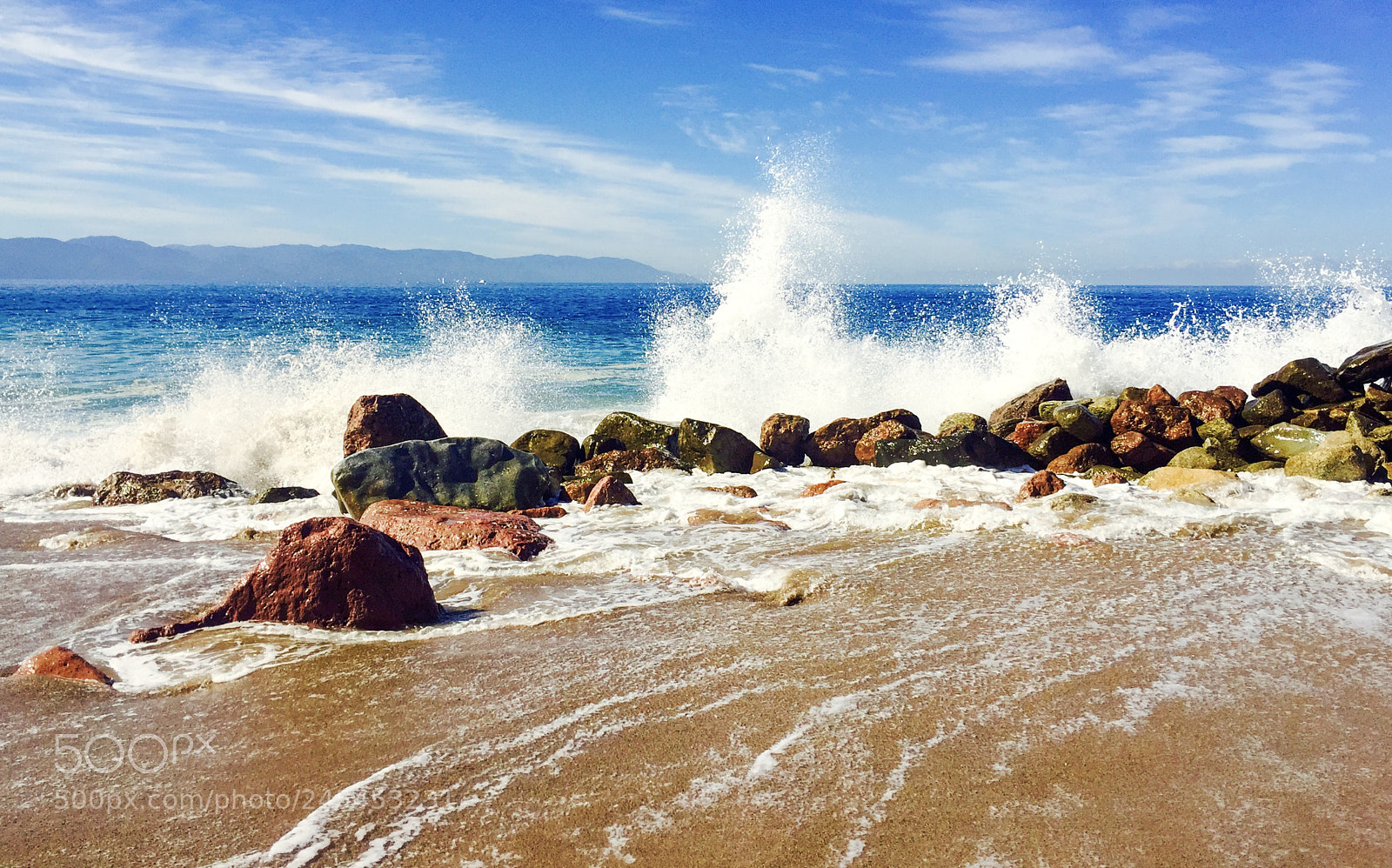 Apple iPhone 6 sample photo. Water-rocks photography