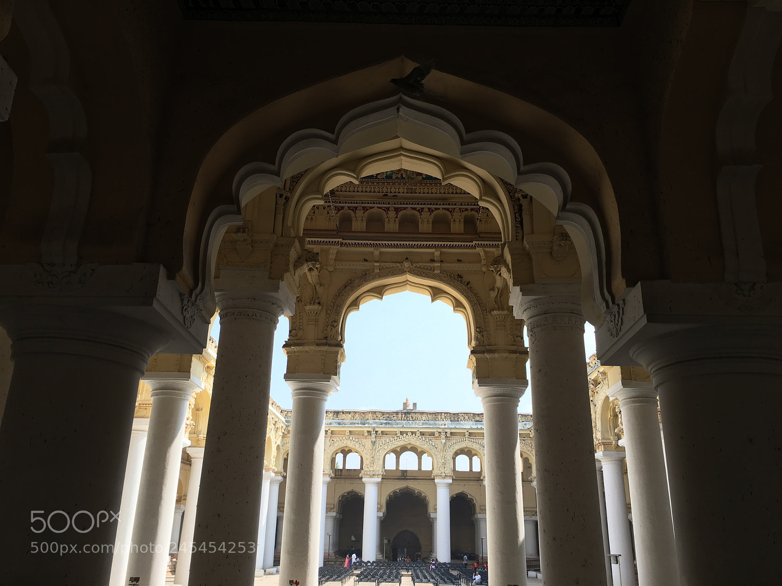 Apple iPhone 6s sample photo. Thirumalai nayakkar mahal pillars photography