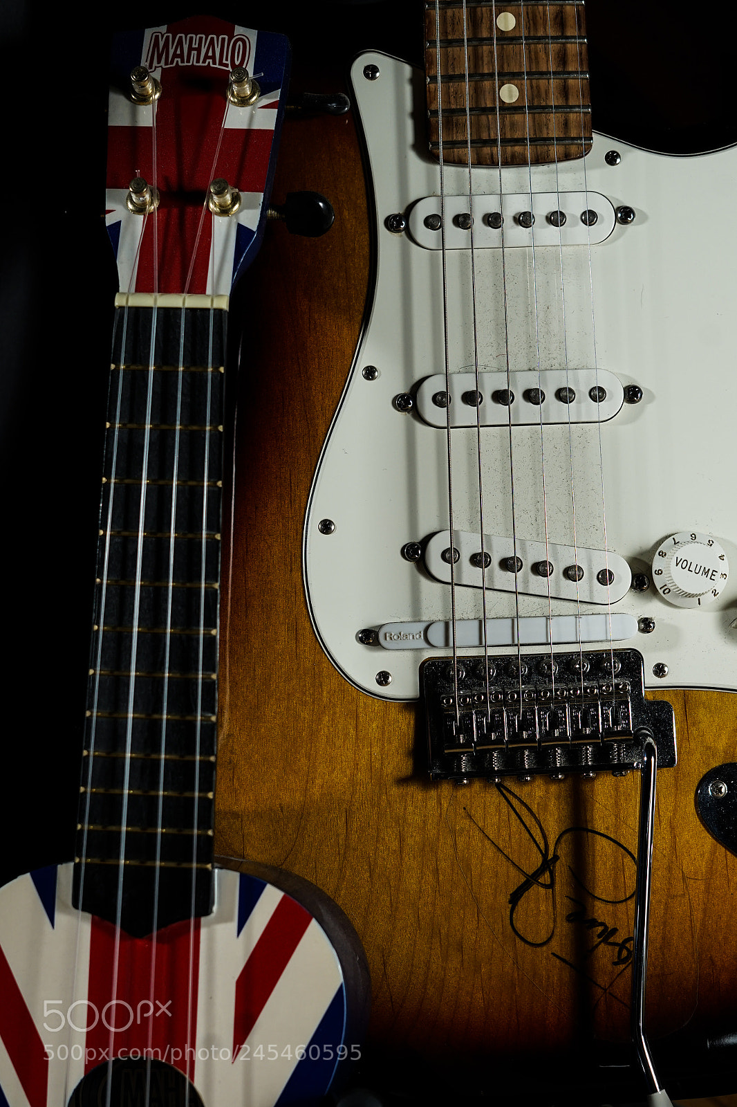 Sony a7 II sample photo. Uke & strat photography