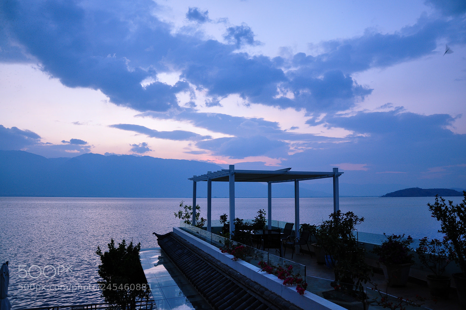 Nikon D90 sample photo. 洱海日落 photography
