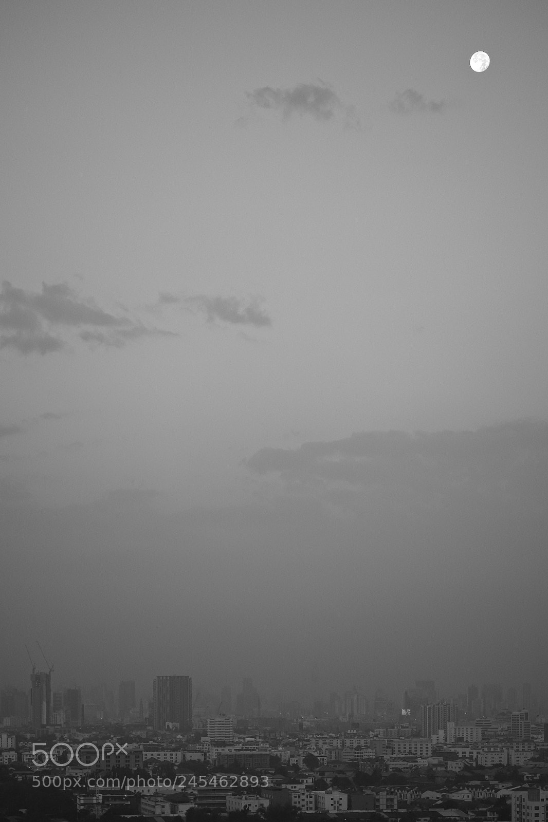 Sigma DP3 Merrill sample photo. Morning moon photography