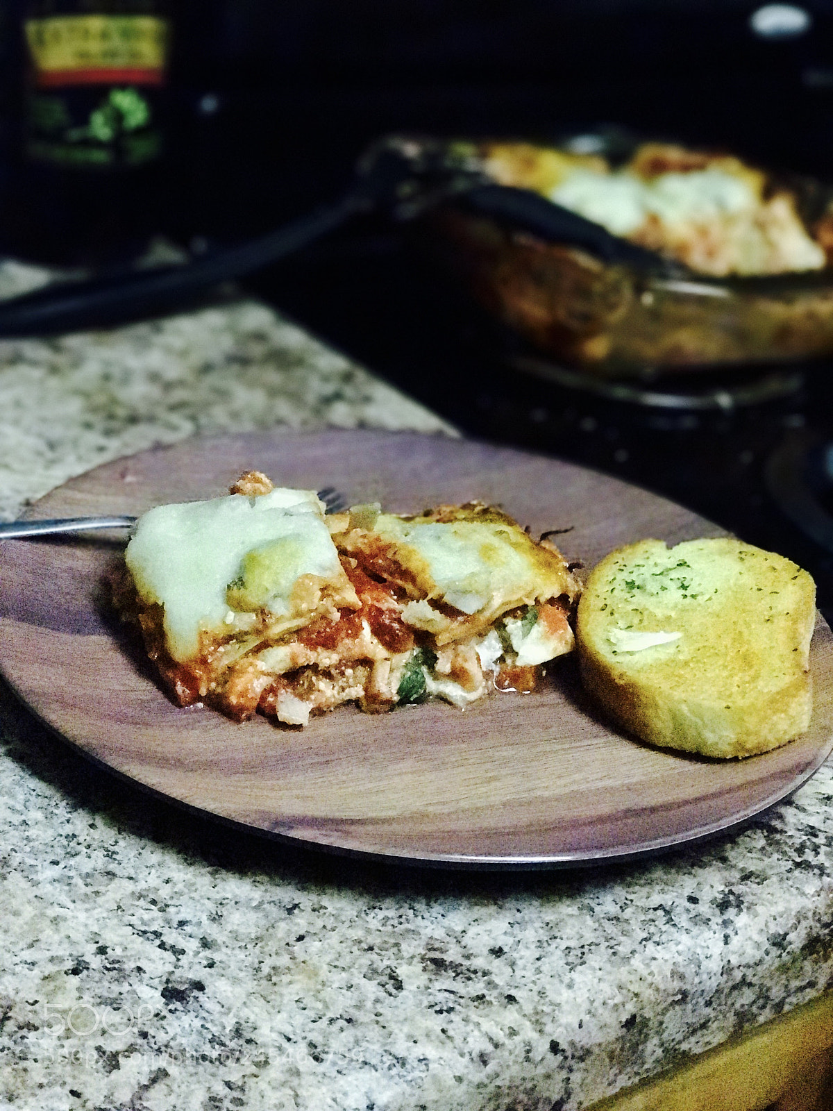 Apple iPhone 7 Plus sample photo. Vegan lasagna with garlic photography
