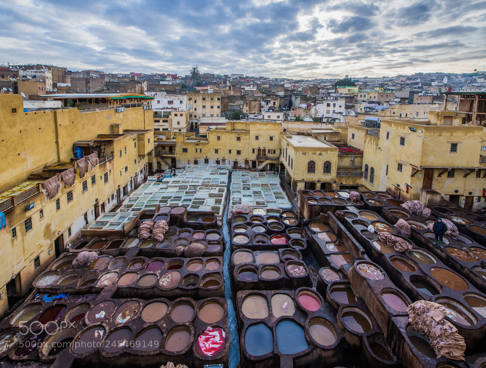 Nikon D850 sample photo. Fez leather tanneries photography