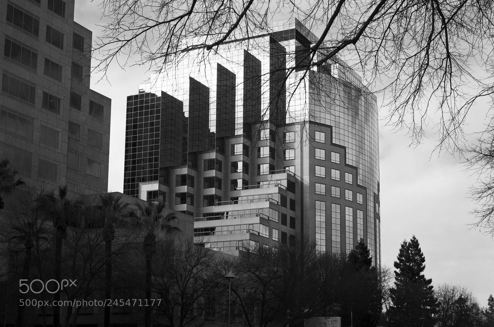 Panasonic Lumix DMC-G5 sample photo. Lumix 464 tower downtown bw photography