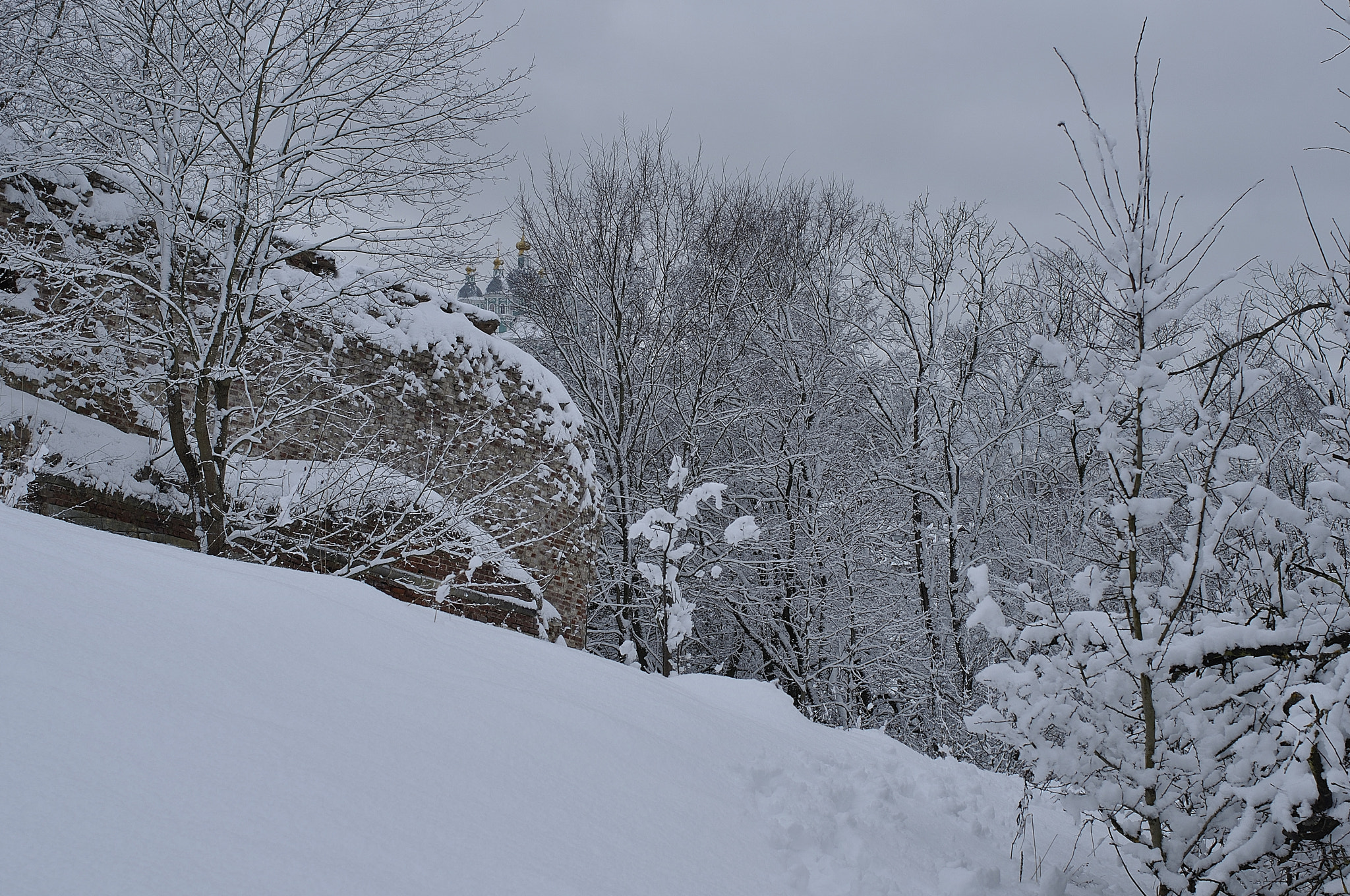 Nikon AF Nikkor 35mm F2D sample photo. Smolensk fortress wall photography