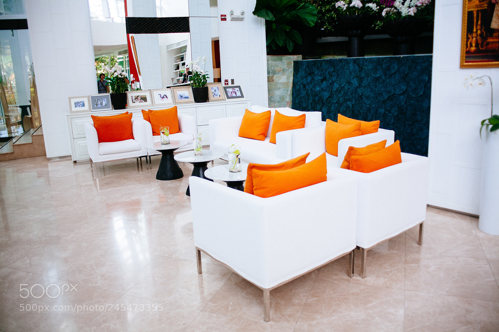 Canon EOS 5D sample photo. White & clean hotel lobby #3 photography