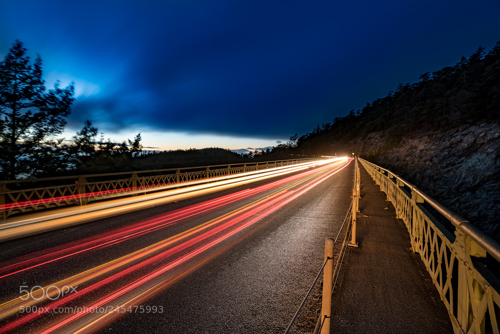 Sony a7R III sample photo. Headlights over deception pass photography