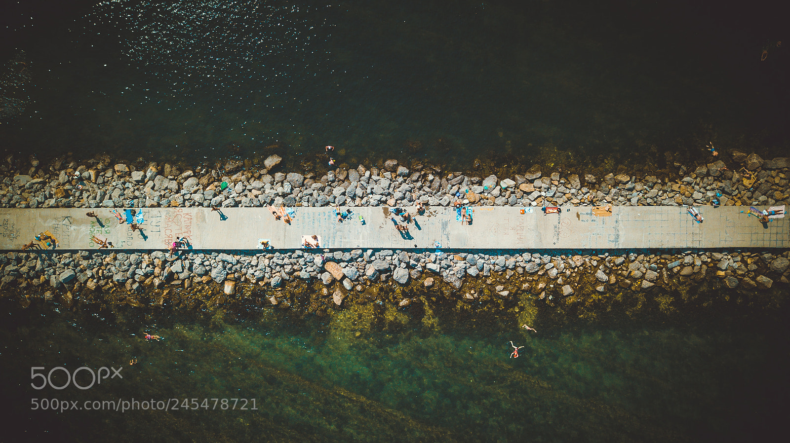 DJI FC220 sample photo. Sea border photography