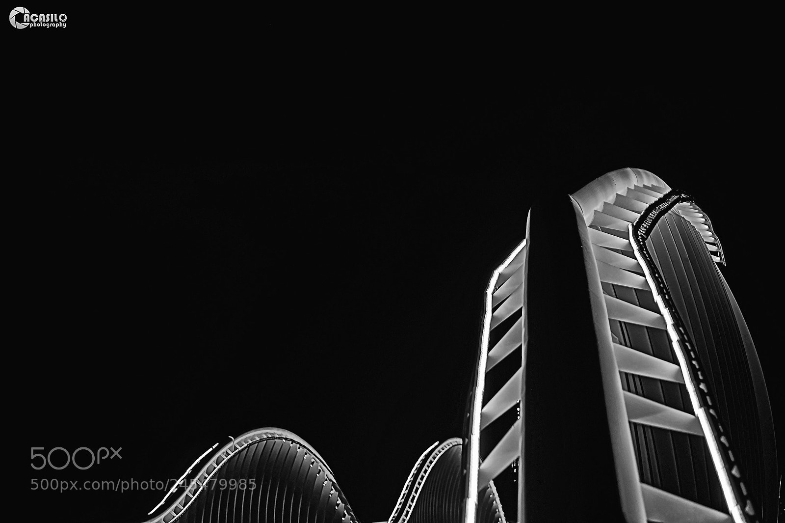 Nikon D700 sample photo. Bridge at night photography