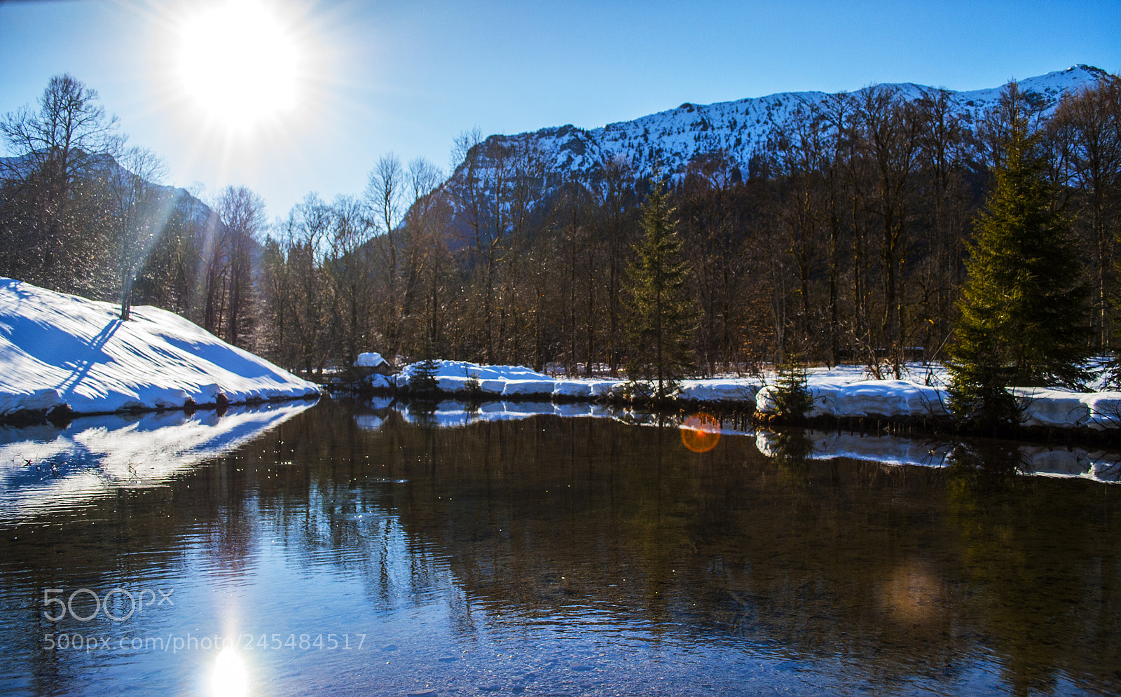 Nikon D5000 sample photo. Sun on snow photography