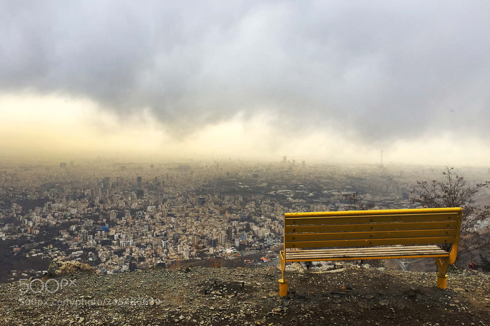 Apple iPhone 6 sample photo. A bench above the photography