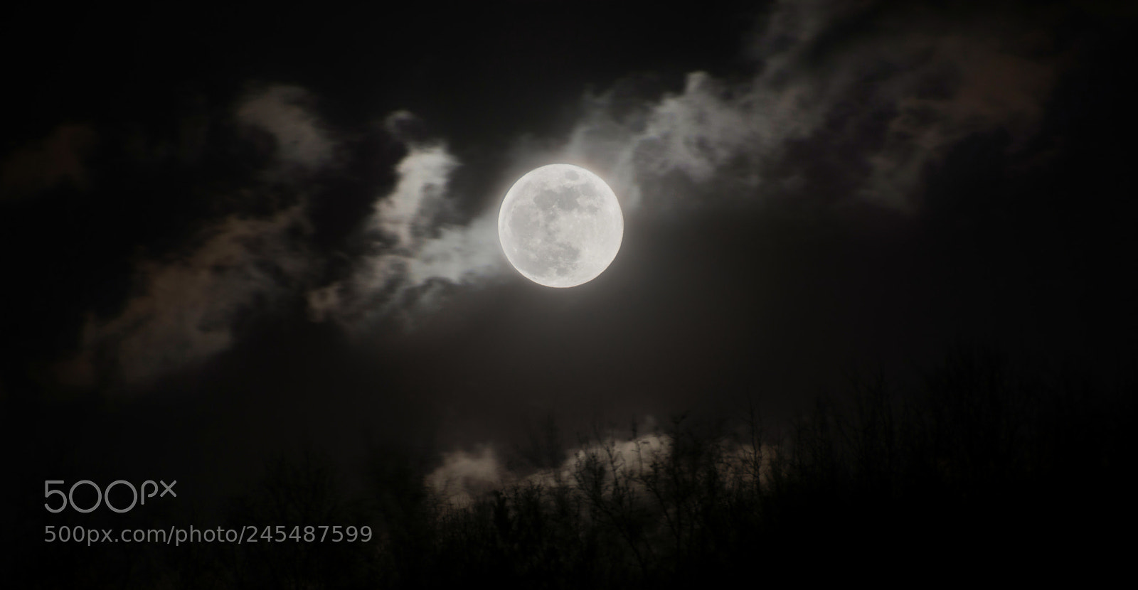 Nikon D7100 sample photo. Cloudy moon photography