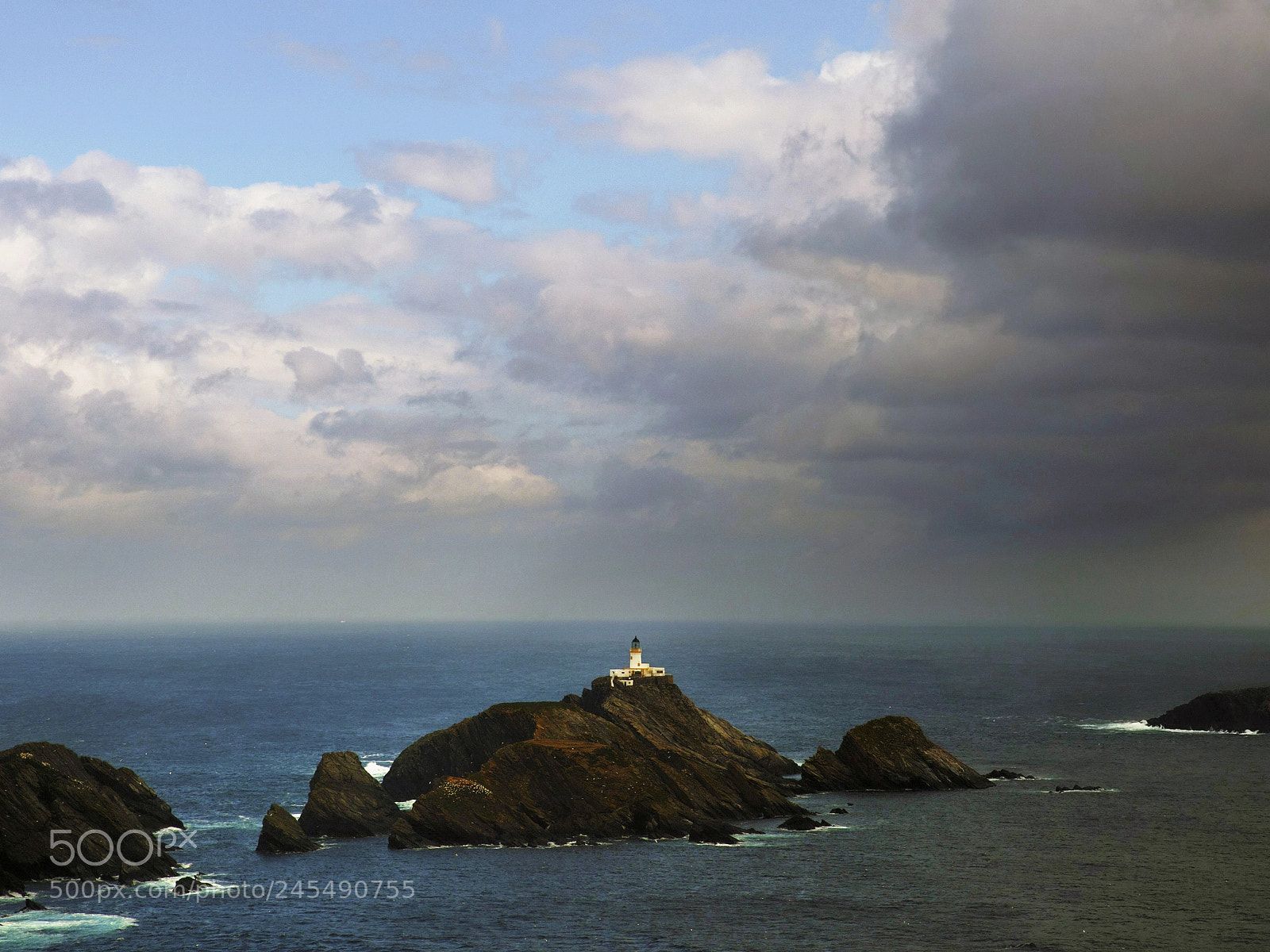 Nikon Df sample photo. Hermaness reserve's lighthouse photography