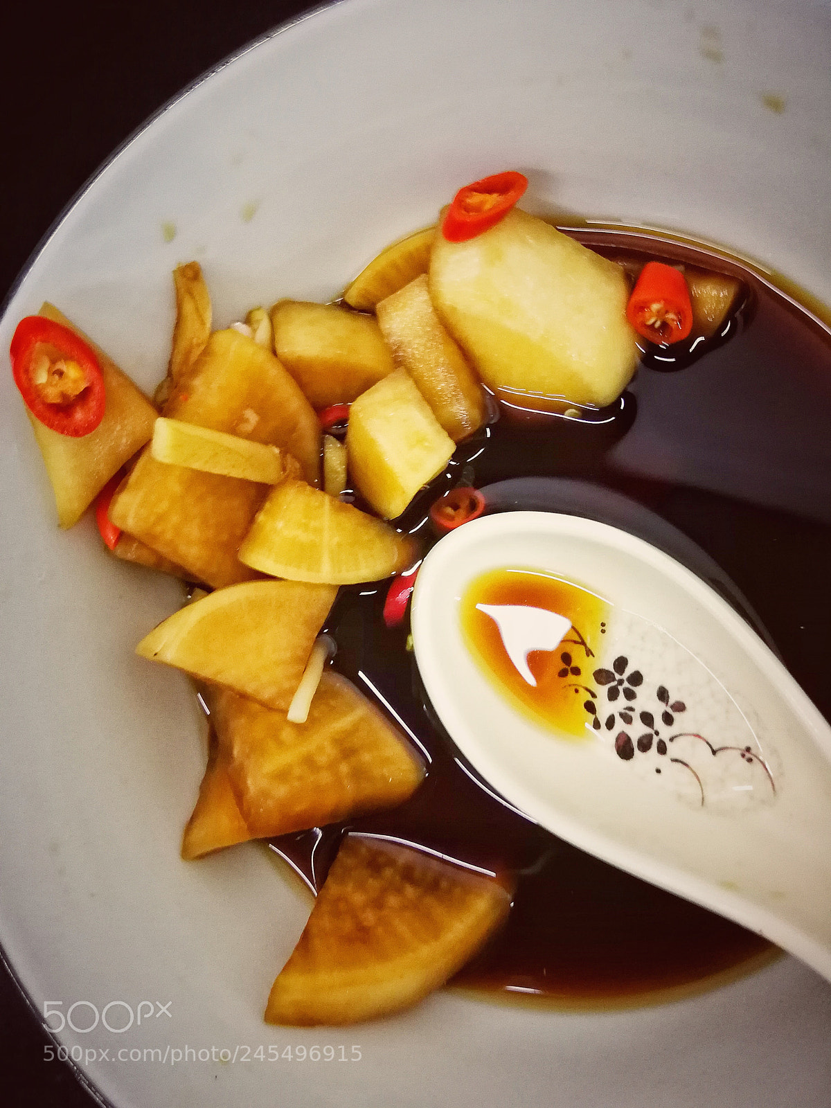 HUAWEI P10 sample photo. Soy-preserved radish photography