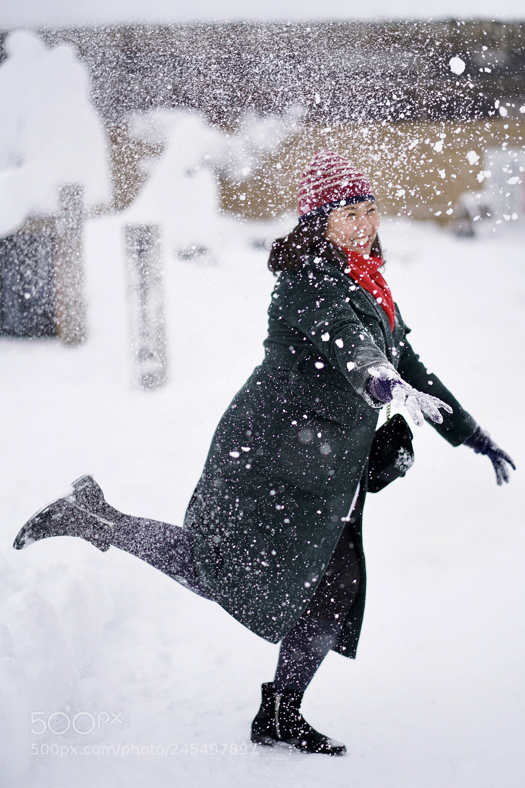 Sony a7R II sample photo. Playing with snow photography