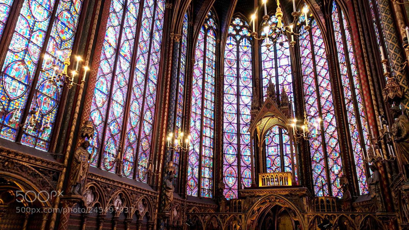 Google Pixel sample photo. Sainte chapelle photography