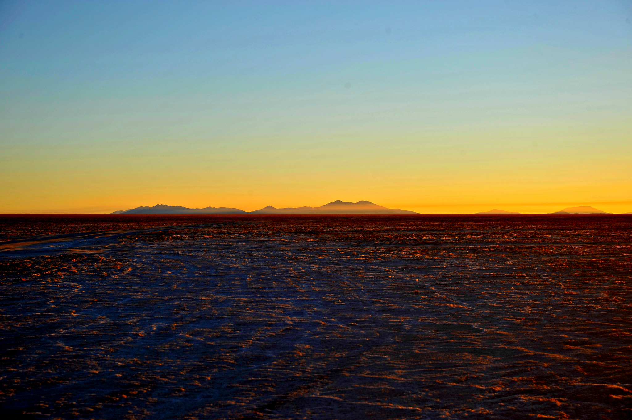 Nikon D700 sample photo. Bolivie coucher de soleil sur le salar d uyuni photography