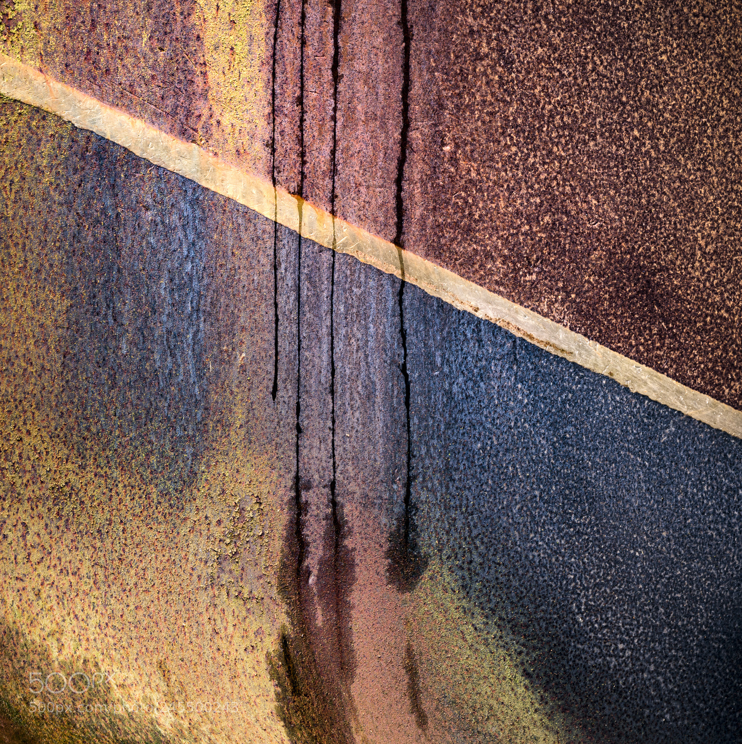 Sony a7R III sample photo. Water dripping on rust photography
