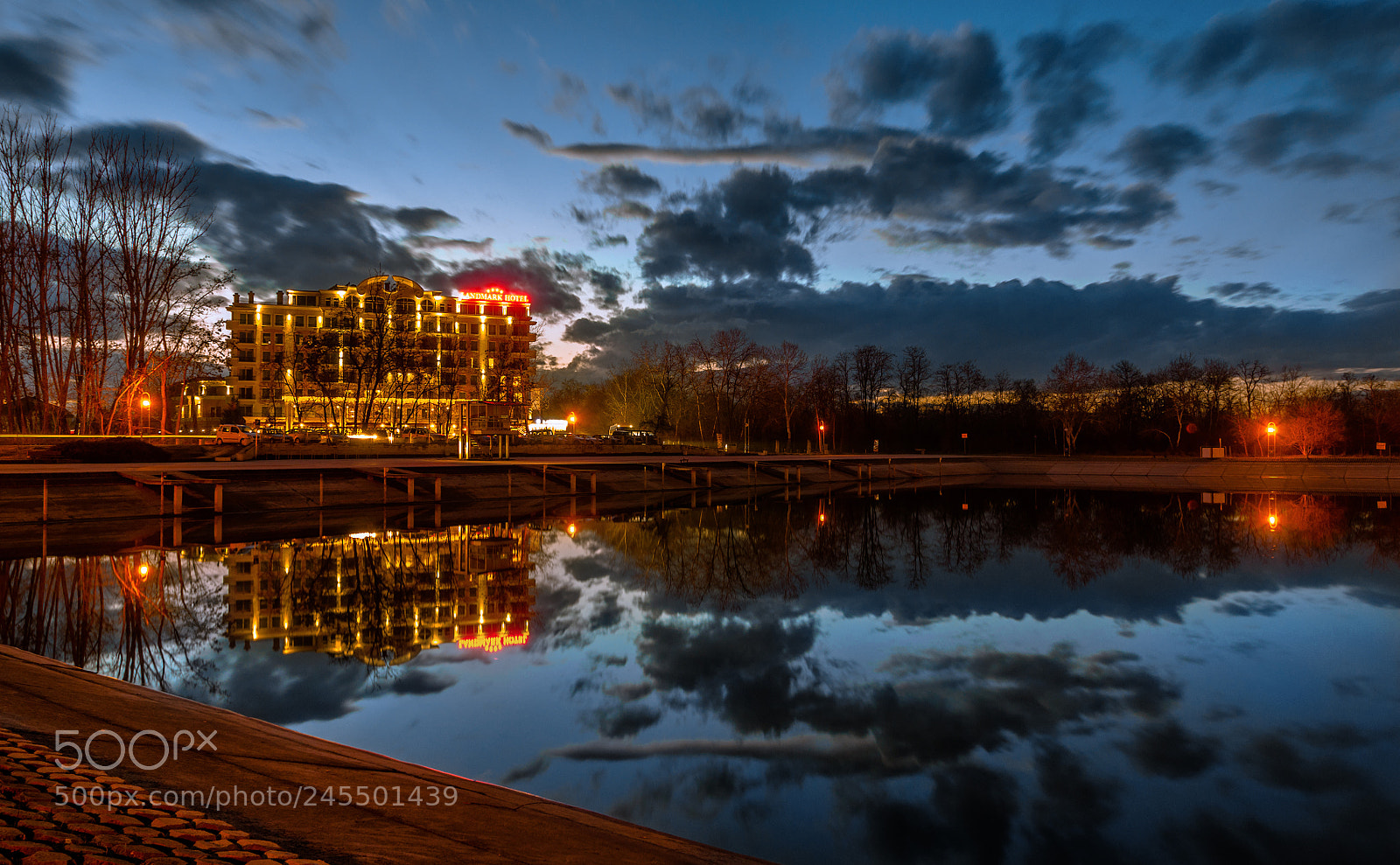 Nikon D5000 sample photo. Blue hour photography