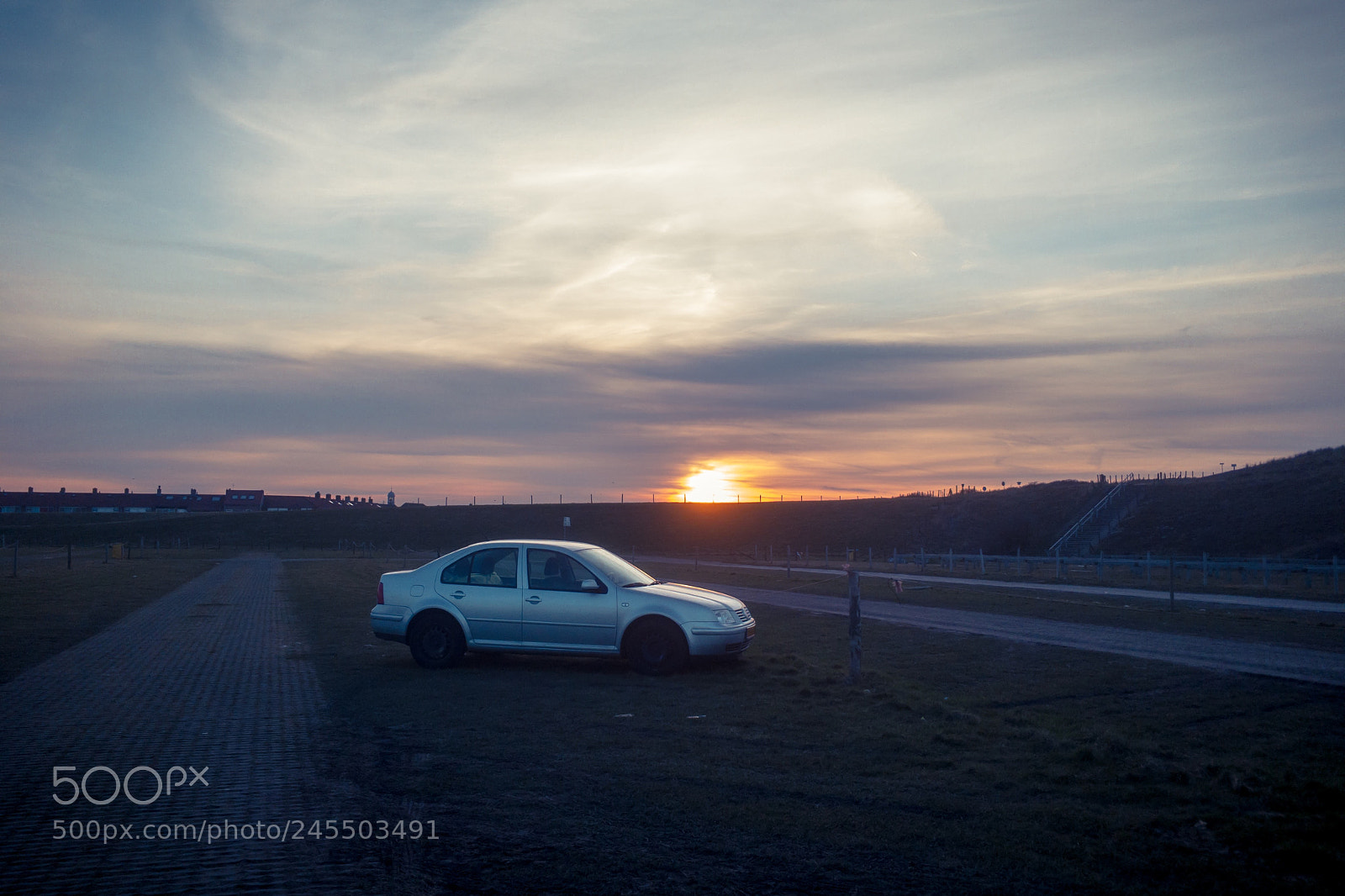 Apple iPhone SE sample photo. My car during sundown photography