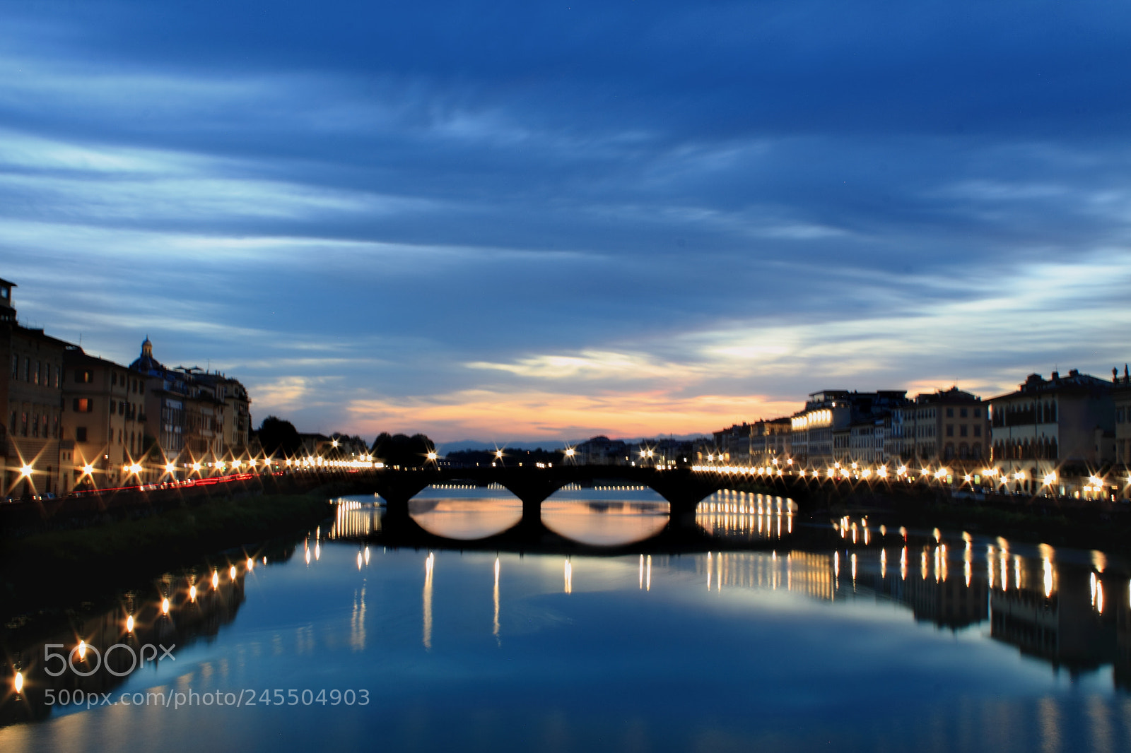 Canon EOS 50D sample photo. Night of florence arno photography