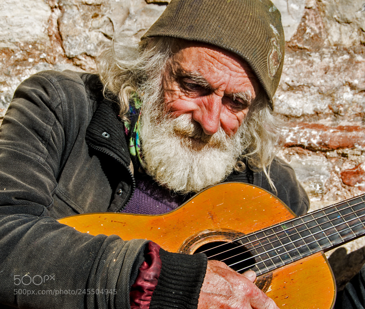 Nikon D7100 sample photo. Aged busker photography