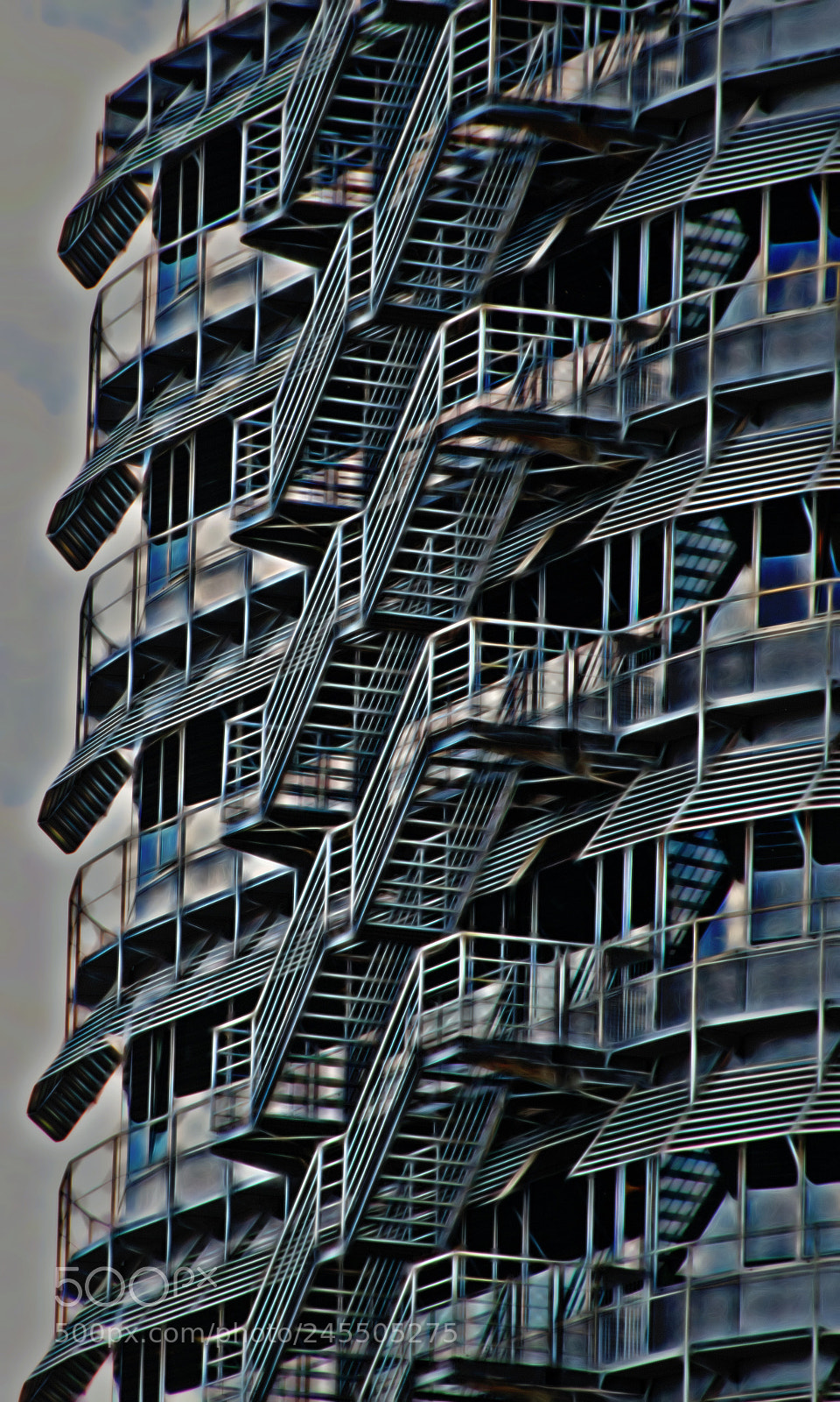 Nikon D7100 sample photo. Amsterdam steel stairs photography