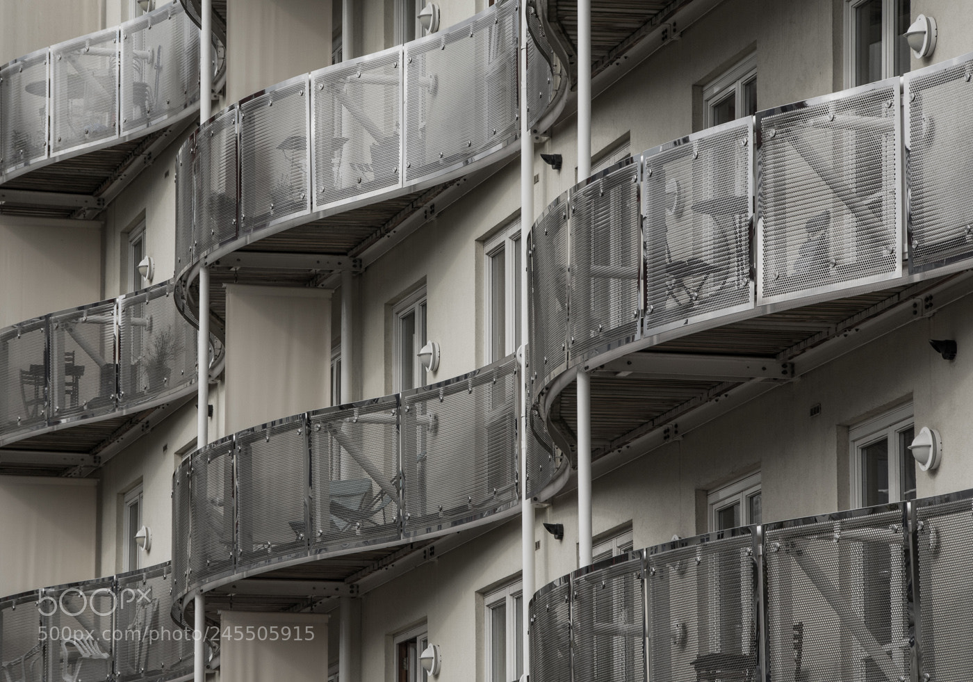 Nikon D7100 sample photo. Curving balconies photography