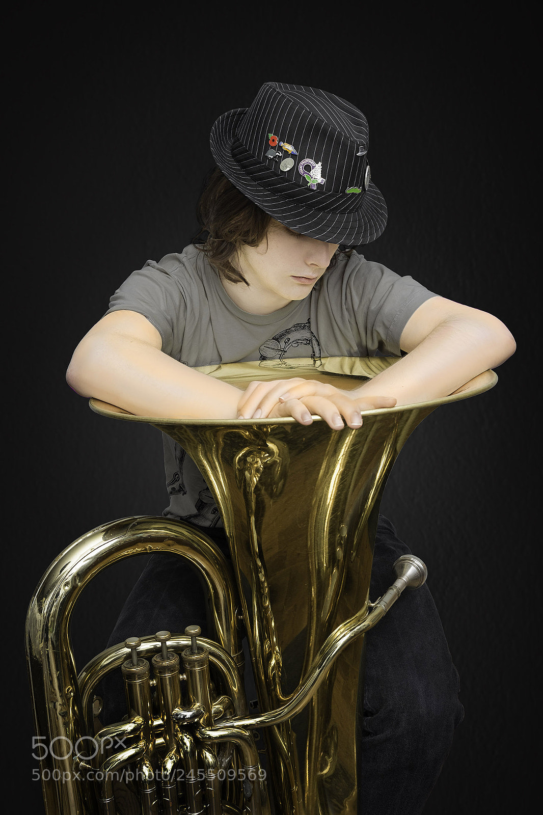 Fujifilm X-Pro1 sample photo. Tuba player photography