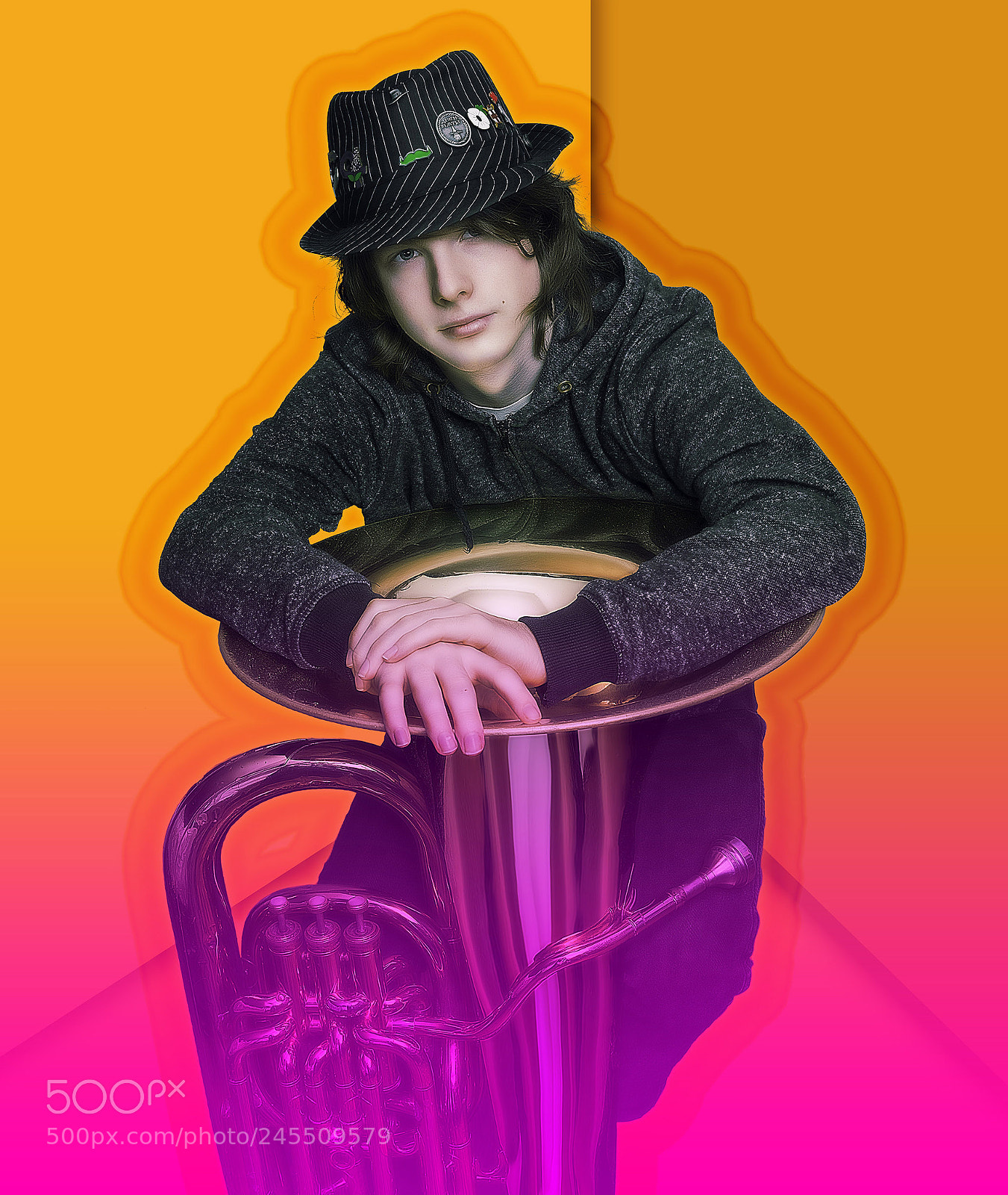 Fujifilm X-Pro1 sample photo. Tuba player photography