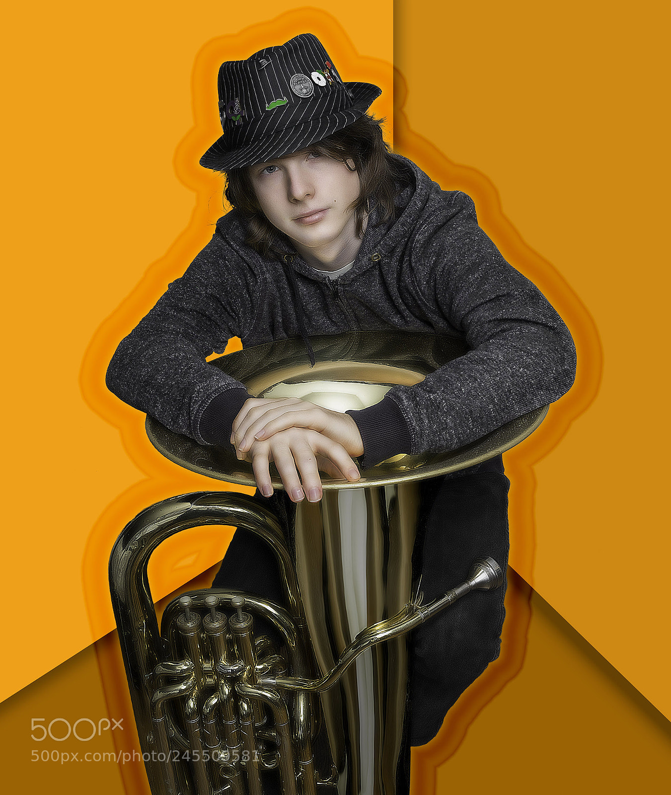 Fujifilm X-Pro1 sample photo. Tuba player photography