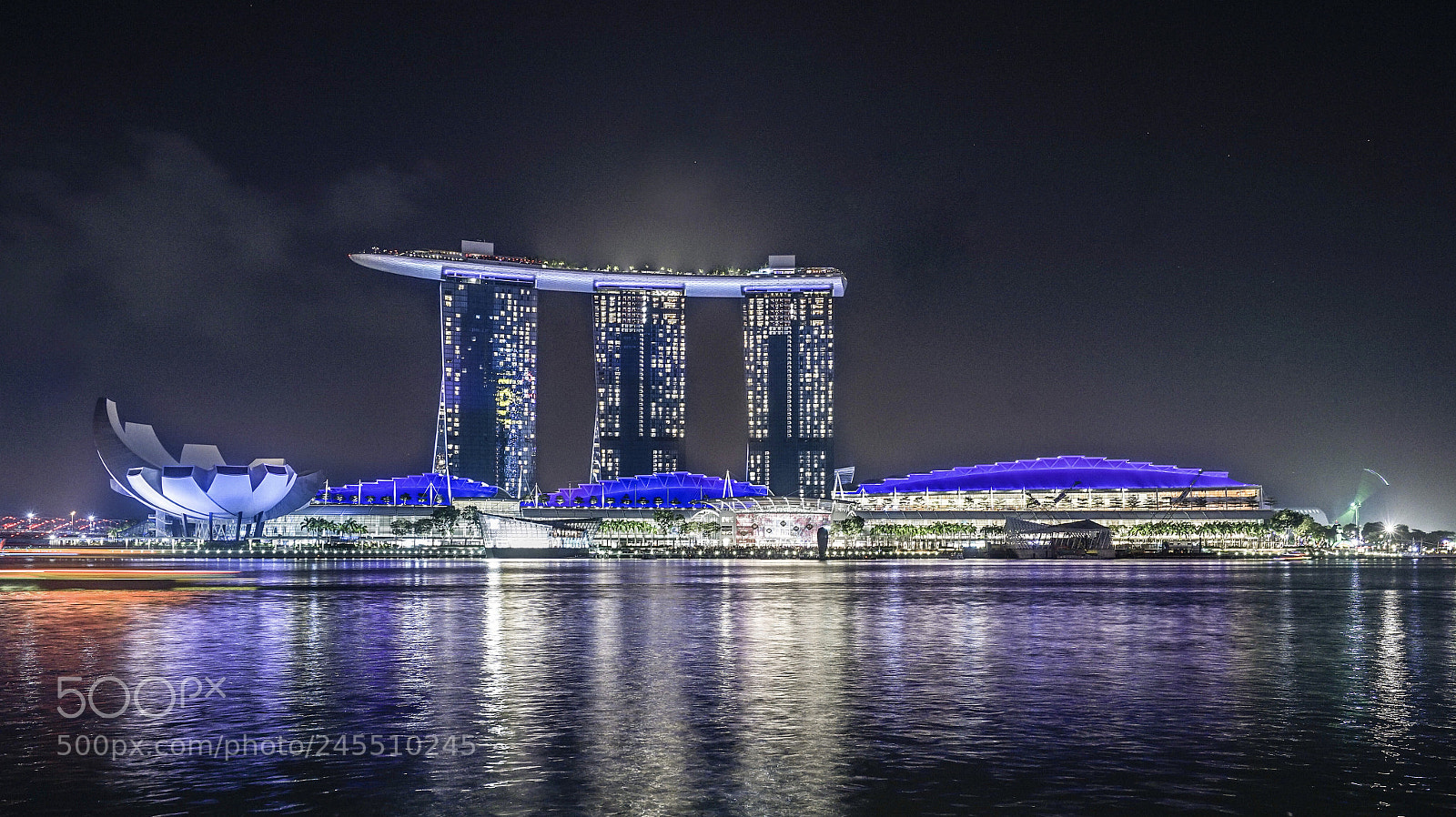 Sony a7 II sample photo. Night of singapore photography