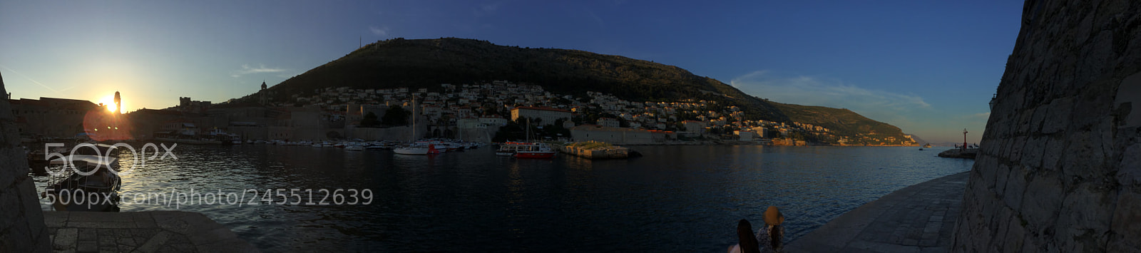 Apple iPad Air 2 sample photo. Dubrovnik docks, sunset. photography