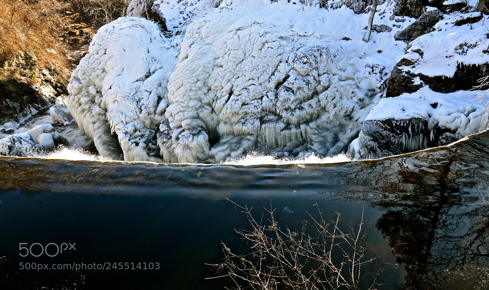 Nikon D600 sample photo. Looking over a waterfall photography