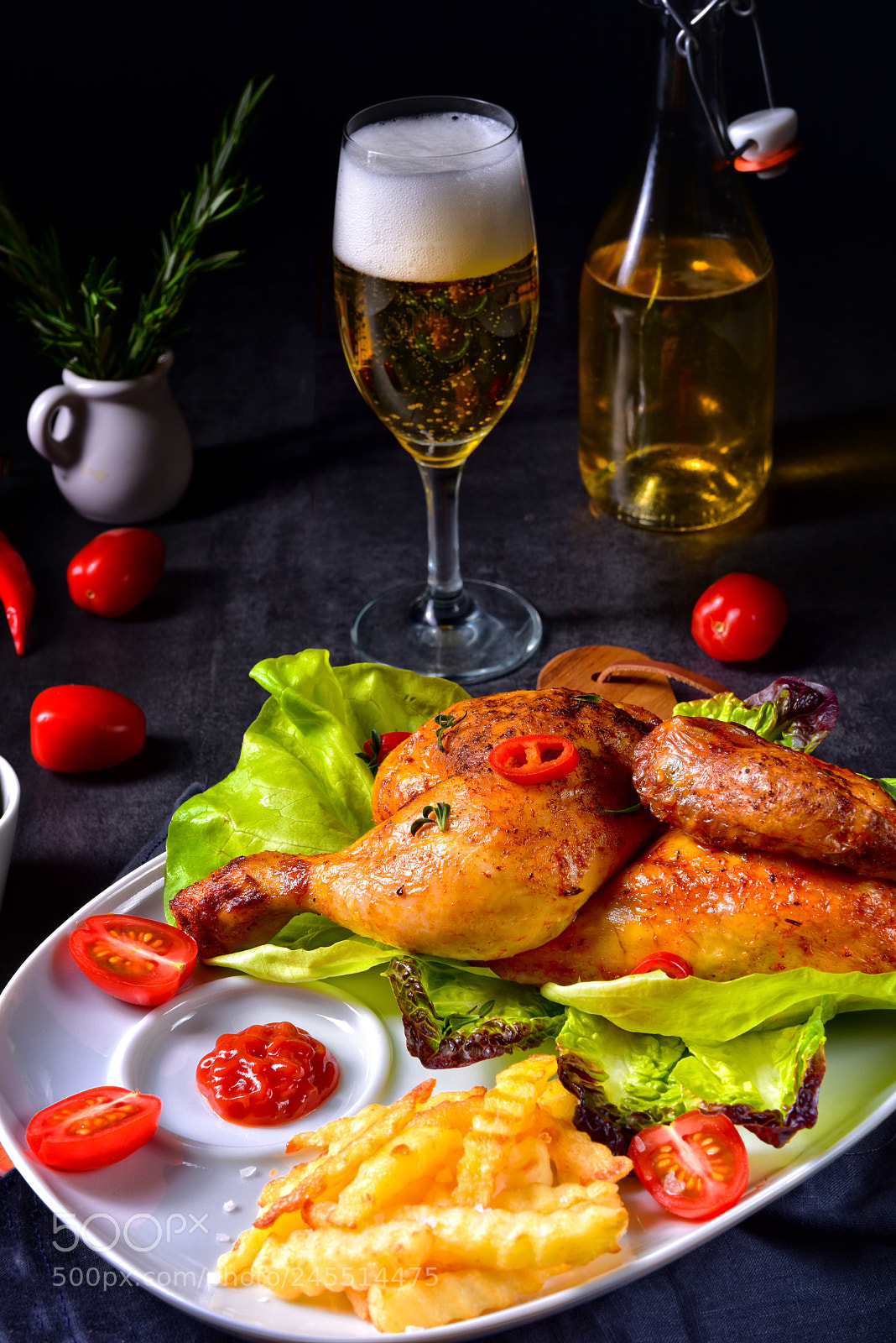 Nikon D810 sample photo. Fried chicken with chips photography