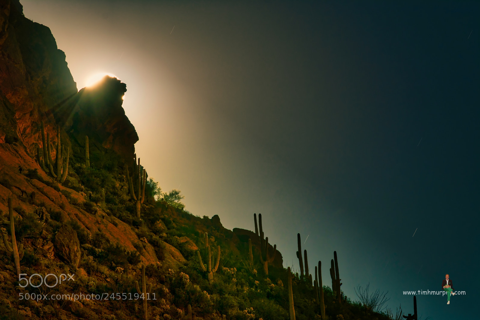 Nikon D7100 sample photo. Tucson moonrise photography