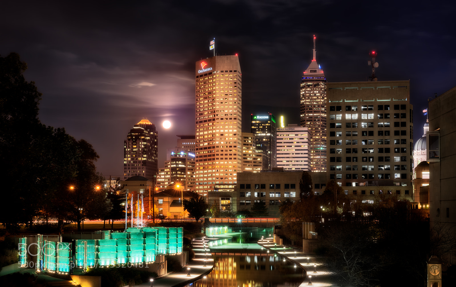 Nikon D810 sample photo. Indianapolis skyline photography