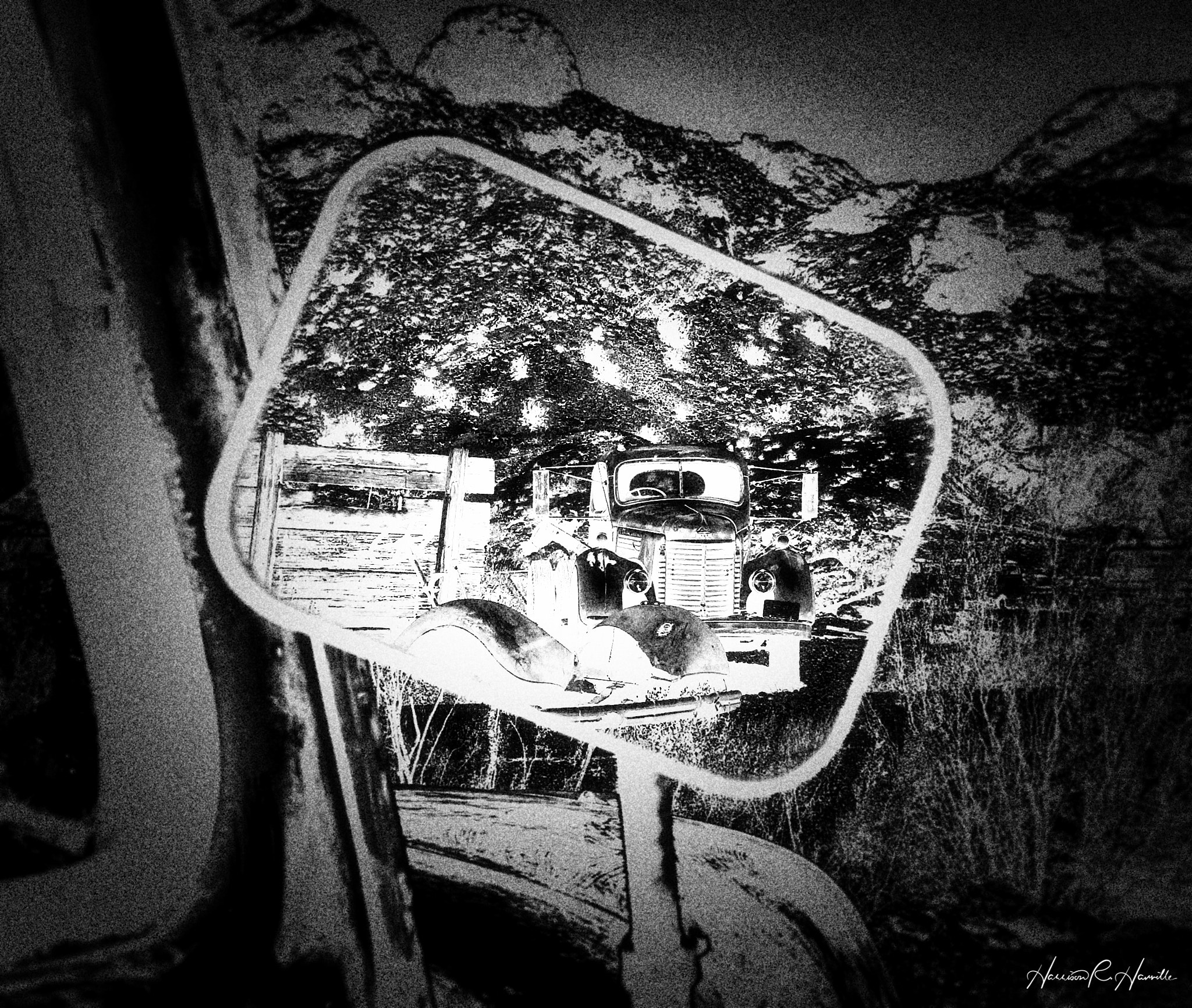 Hasselblad Lunar sample photo. In the mirror photography