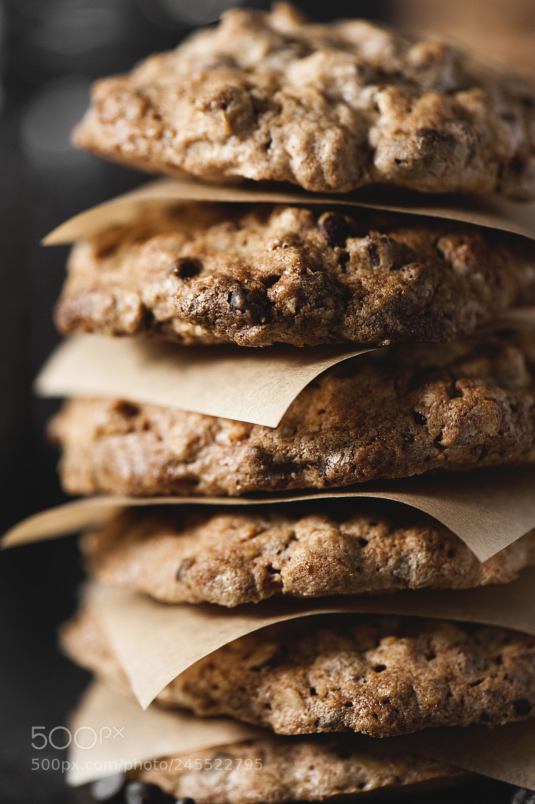 Nikon D700 sample photo. Oat cookies with chocolate photography