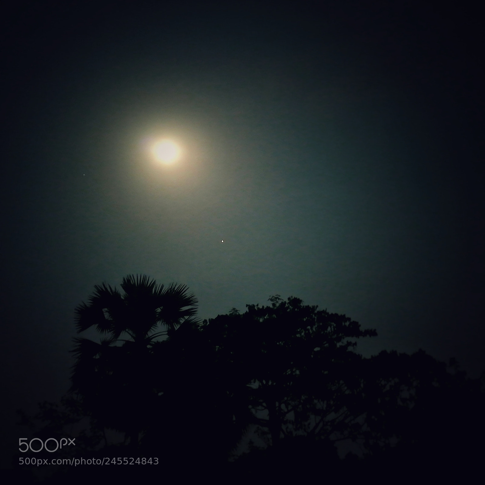 HUAWEI GR5 2017 sample photo. Moonlit night photography