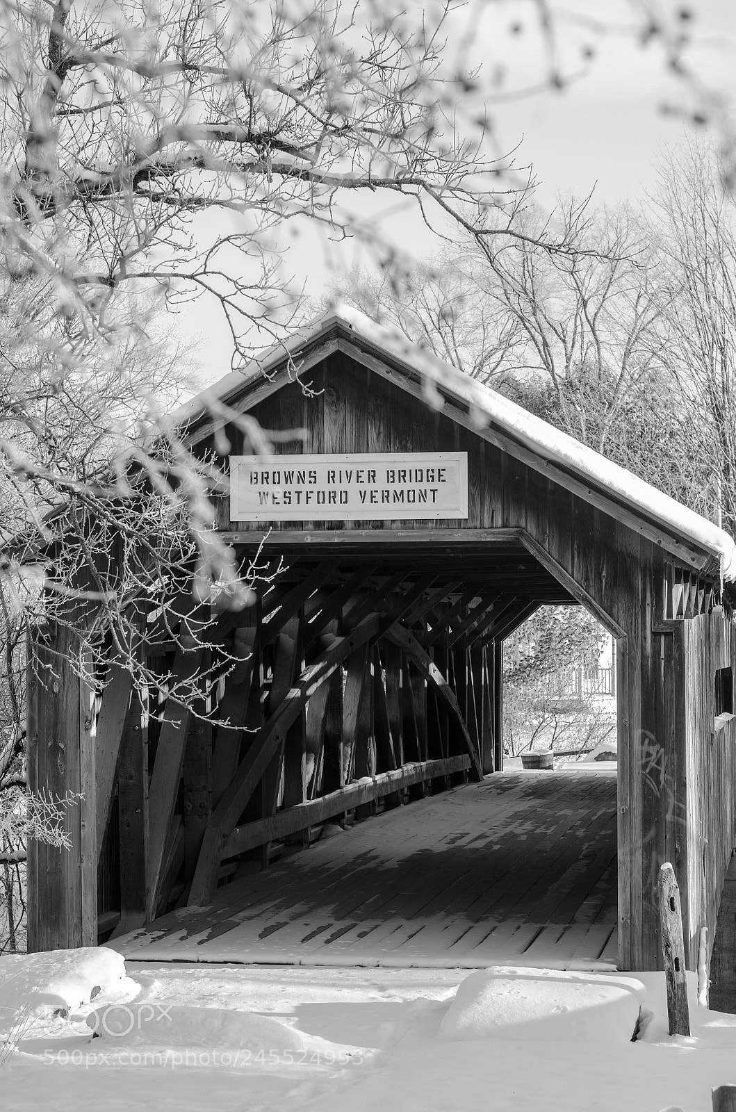 Nikon D7000 sample photo. Vermont covered bridge photography