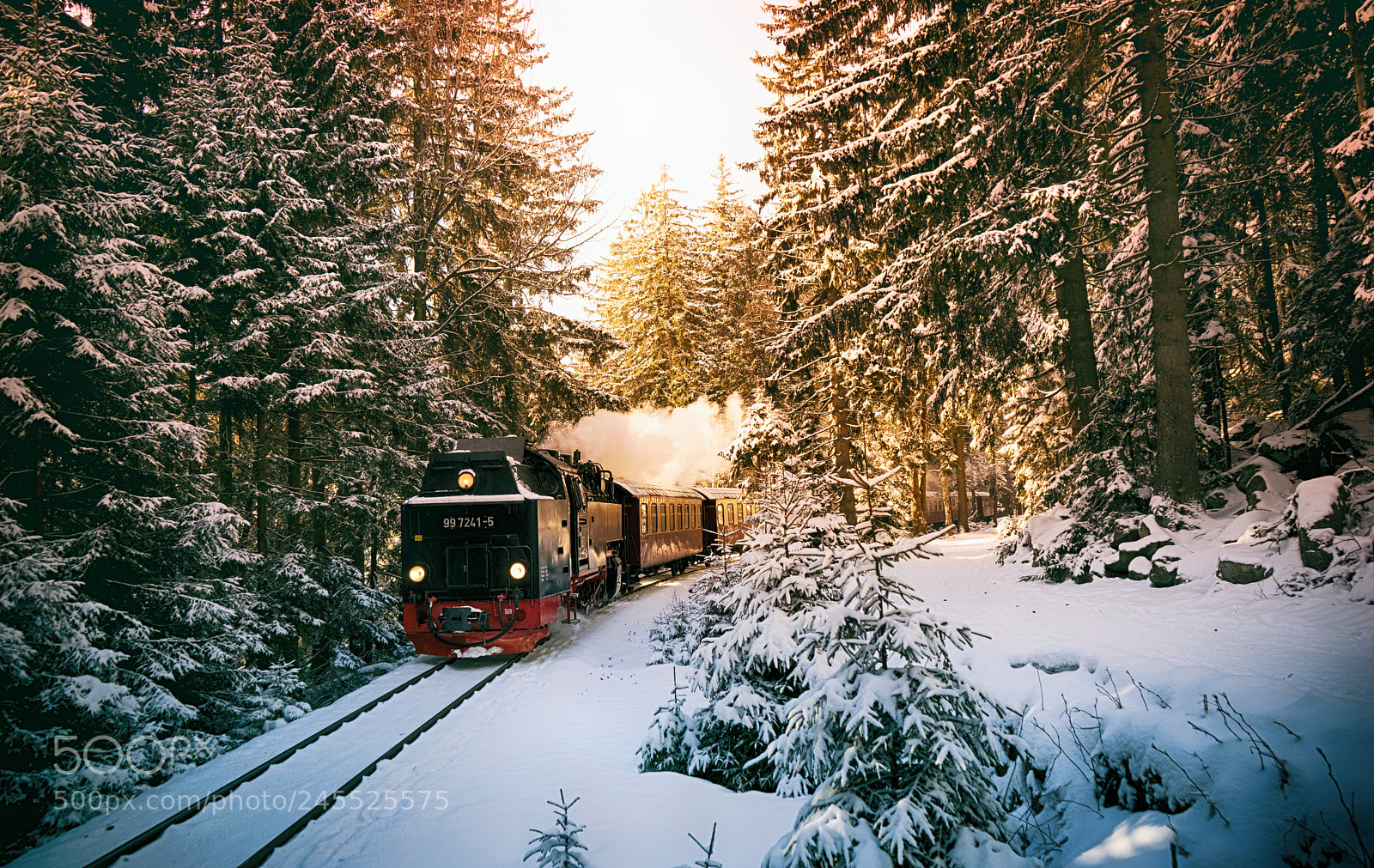 Sony a7 sample photo. Snow train photography