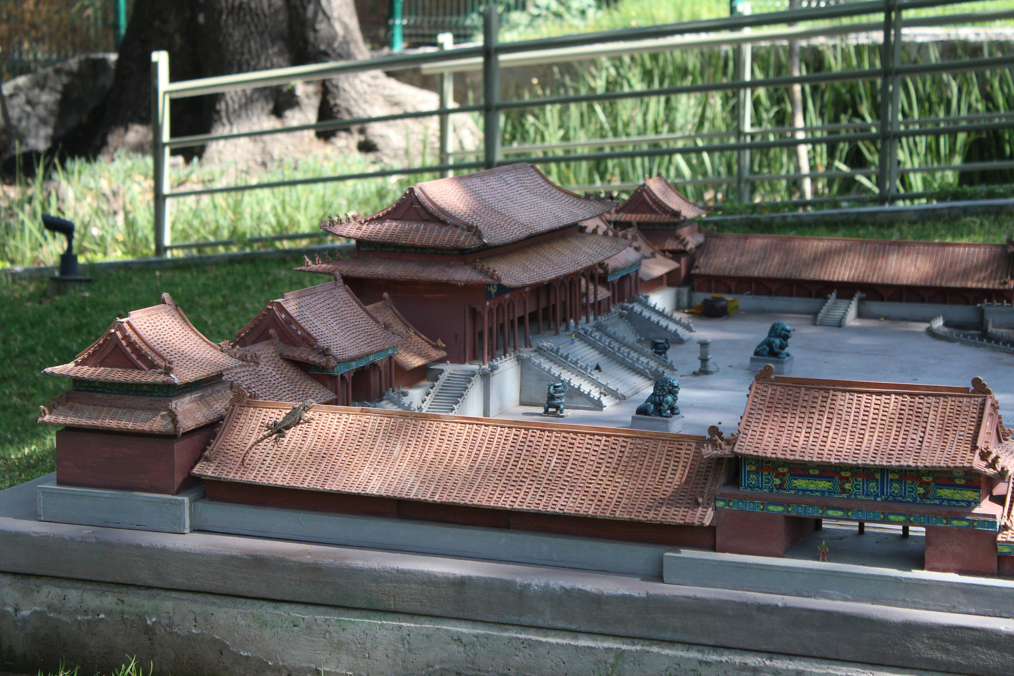 Canon EOS M sample photo. Forbidden city (scale model) and godzilla junior photography
