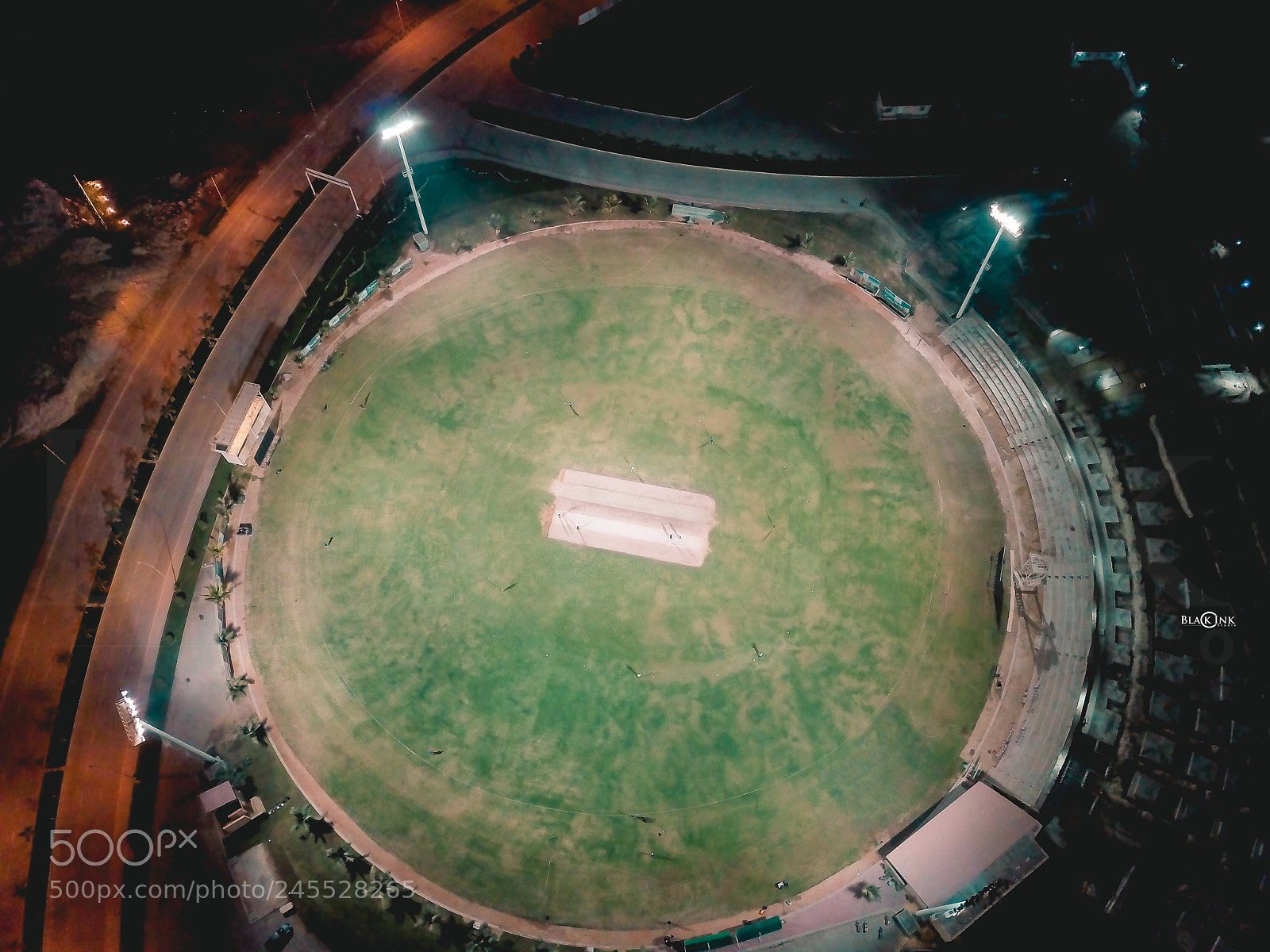 DJI FC220 sample photo. Cricket stadium aerial view photography
