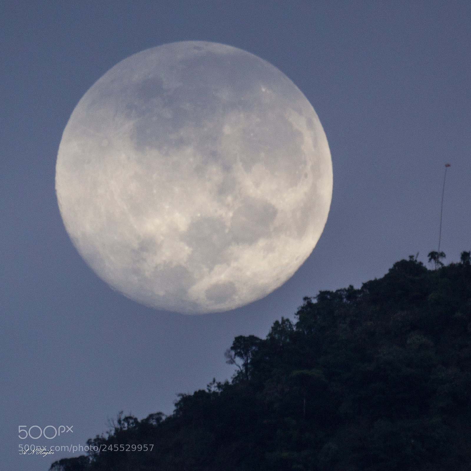 Sony SLT-A77 sample photo. Super blue moonset photography