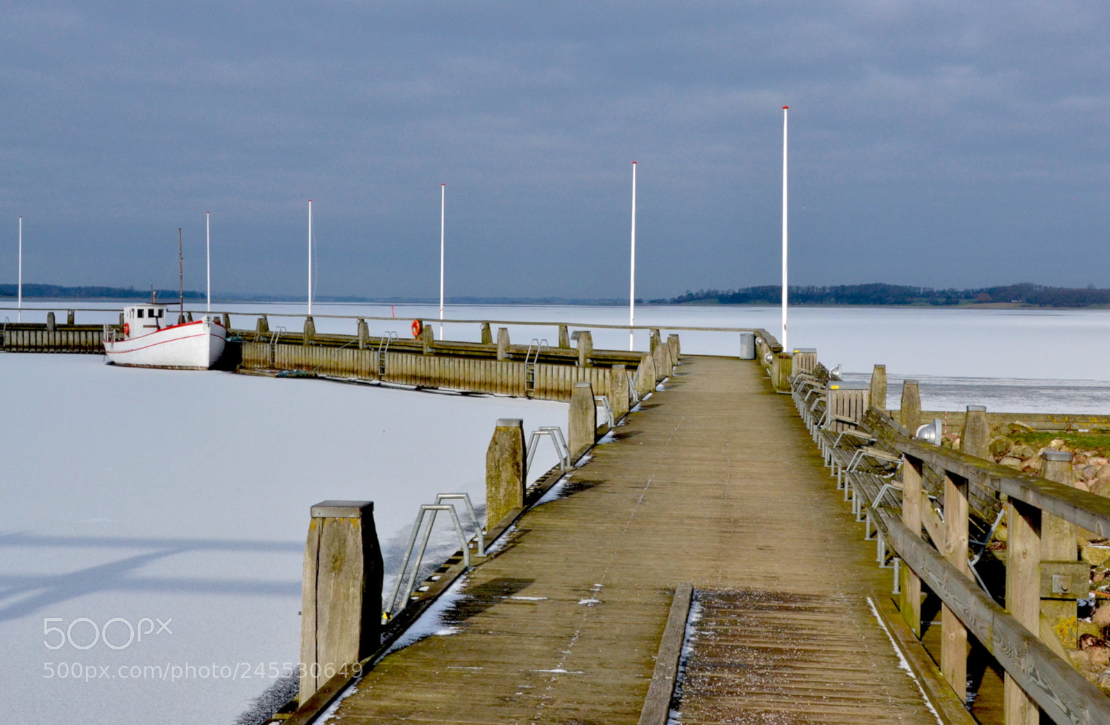 Nikon D3100 sample photo. Roskilde pier winter photography