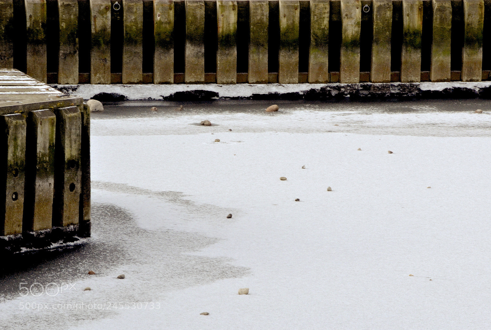 Nikon D3100 sample photo. Icy pier winter photography