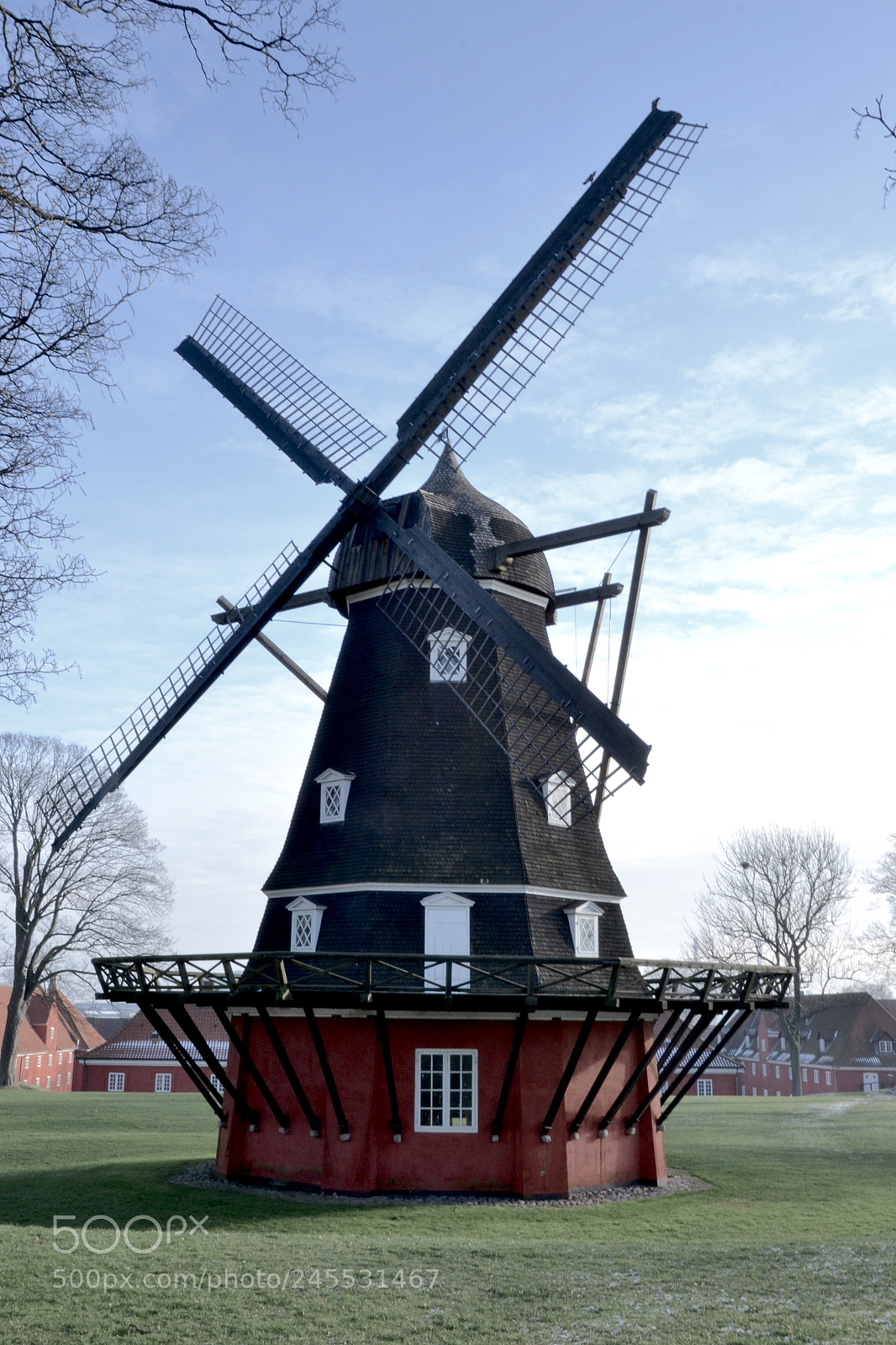 Nikon D3100 sample photo. Danish windmill photography