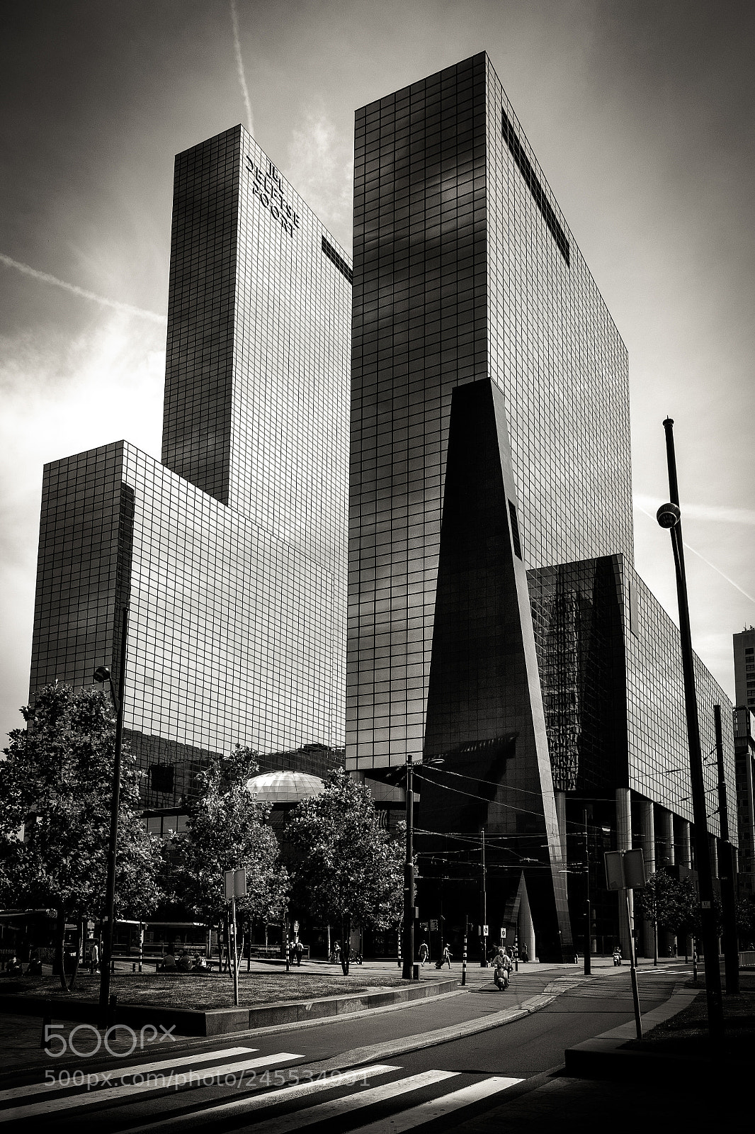 Ricoh GR sample photo. Skyscrapers at the exit photography