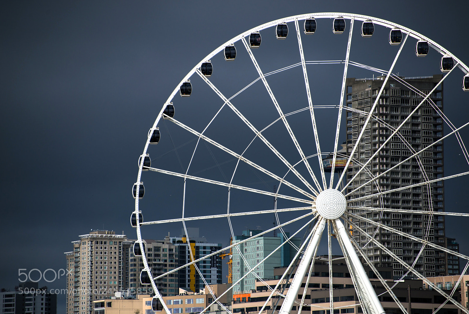Nikon D800 sample photo. Seattle great wheel photography